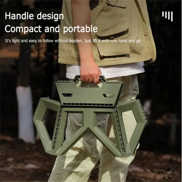 Portable Outdoor Small Folding Bench, High Load Bearing, Durable Fishing Chair, Camping Beach Chair - Image 3
