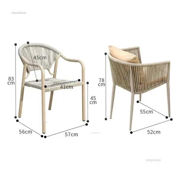 Nordic Garden Furniture Sets Hotel Outdoor Chairs Tables Creative Waterproof Sun Protection Outdoor Patio Furniture Outdoor Set - Image 6