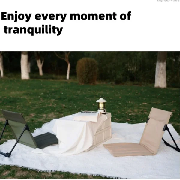 Portable folding camping chairs are suitable for floor mats,lawn chairs, sandy beaches, gardens and comfortable reclining chairs - Image 4