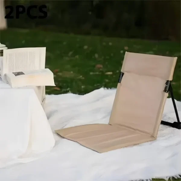 Portable folding camping chairs are suitable for floor mats,lawn chairs, sandy beaches, gardens and comfortable reclining chairs - Image 5