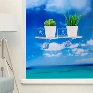 ABZC-Clear Acrylic Window Plant Shelves With Suction Cups For Plants, Camera, Picture Frame