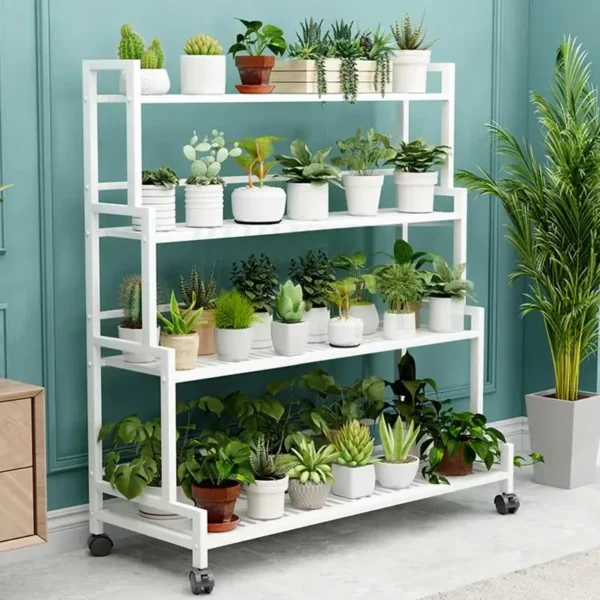 Plant Stand Flower Stand 3/4 Tier Flower Shelf Planter Rack Storage Organizer Display Indoor Garden Balcony Floor-standing Rack - Image 2