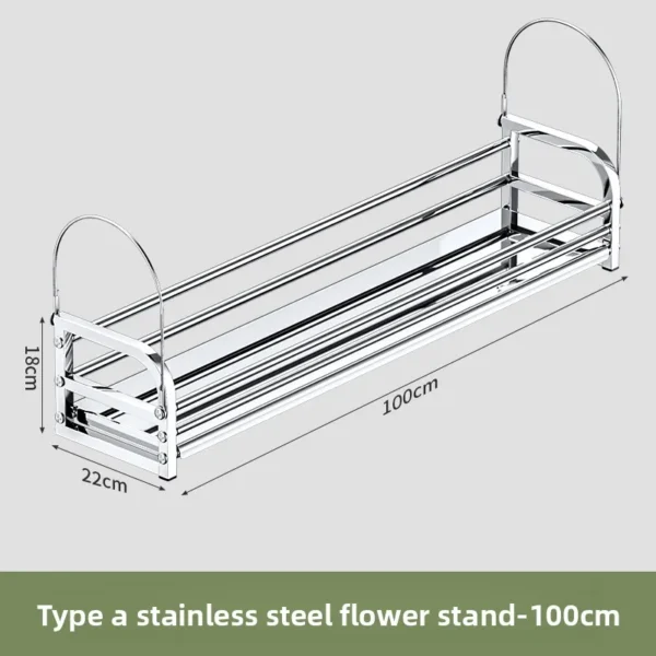 Stainless Steel Flower Stand for Balcony Outdoor Hanging Planter Shelf Window Rail Plant Holder Multi-Tier Succulent Organizer - Image 6