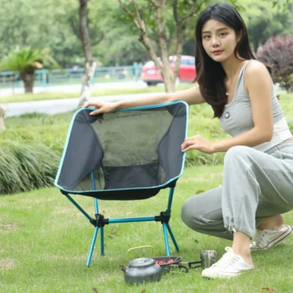 Outdoor Portable Camping Chair Oxford Cloth Folding Lengthen Camping Seat for Fishing BBQ Festival Picnic Beach Ultralight Chair - Image 2