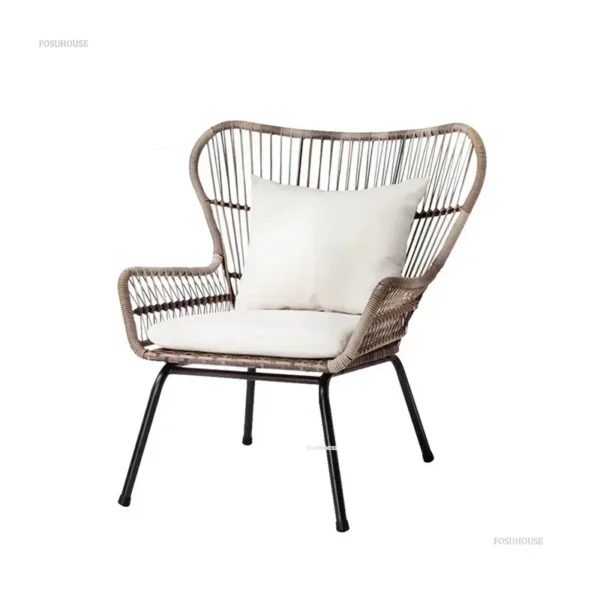 Nordic Open-air Patio Furniture Outdoor Set Leisure Outdoor Garden Furniture Sets Designer Rattan Table and Chairs Combination - Image 4