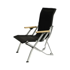 Outdoor Folding Chair Portable Relaxing Aluminum Alloy Backrest Wooden Arm Fishing Beach Travel Garden Patio Camping Chair