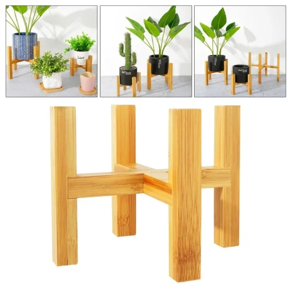 Four-legged Wood Flower Pot Holder Plant and Succulent Flower Pot Base Display Stand Home Garden Patio Decoration Shelf Furnitur - Image 5