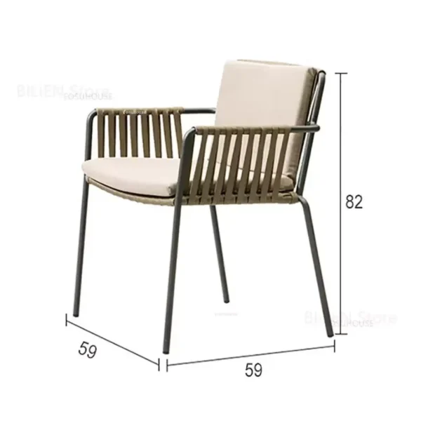 Simple Outdoor Garden Furniture Sets Nordic patio furniture Modern Sunscreen Waterproof Rattan Chair Set Garden and Terrace Set - Image 6