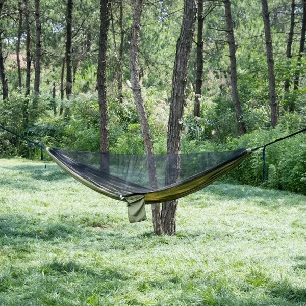 Portable Quick Setup 290*140cm Travel Outdoor Camping Hammock Hanging Sleeping Swing Bed with Mosquito Net - Image 4