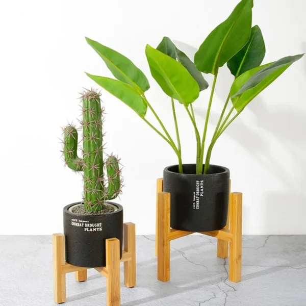 Four-legged Wood Flower Pot Holder Plant and Succulent Flower Pot Base Display Stand Home Garden Patio Decoration Shelf Furnitur - Image 4
