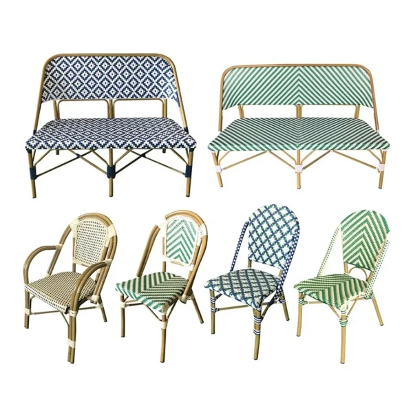 Juecheng Coffee Rattan Chair Outdoor Furniture Patio Wicker Rattan Garden Table and Chairs Set - Image 2