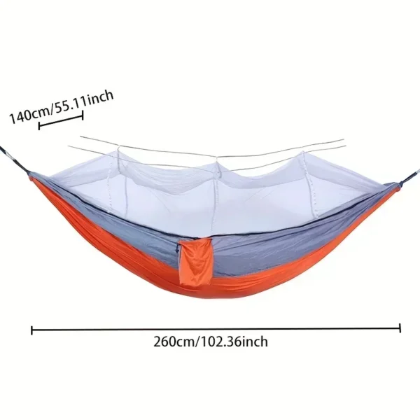 Outdoor Camping Double Hammock Swing Garden Travel Portable Anti-rollover Mosquito Net Hammock Parachute Fabric Rocking Chair - Image 6