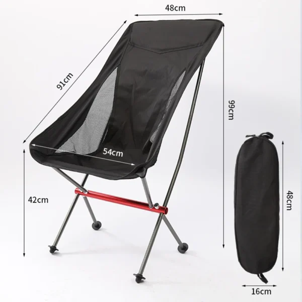 Camping Fishing Folding Chair Tourist Beach Chaise Chair for Relaxing Foldable Leisure Travel Furniture Picnic Chairs - Image 5