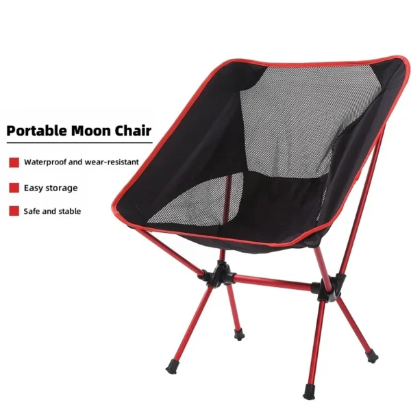 Outdoor Portable Camping Chair Oxford Cloth Folding Lengthen Camping Seat for Fishing BBQ Festival Picnic Beach Ultralight Chair - Image 4