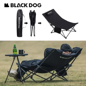 Naturehike BLACKDOG Folding Lounger Chair Recliner Camping Outdoor Beach Office Nap Bed Lying Leisure Lazy Chair with Pillow