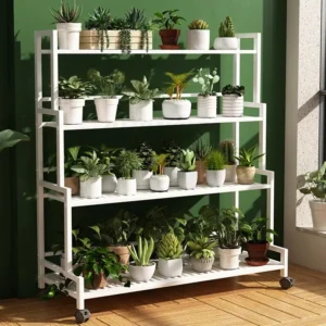 Plant Stand Flower Stand 3/4 Tier Flower Shelf Planter Rack Storage Organizer Display Indoor Garden Balcony Floor-standing Rack