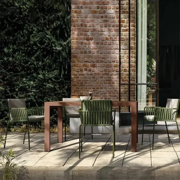 Simple Outdoor Garden Furniture Sets Nordic patio furniture Modern Sunscreen Waterproof Rattan Chair Set Garden and Terrace Set - Image 4