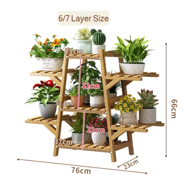 Floor-standing Rack Multi-layer Balcony Flower Rack Living Room Plant Rack Flower Pot Rack Climbing Flower Rack Succulent Plant - Image 6
